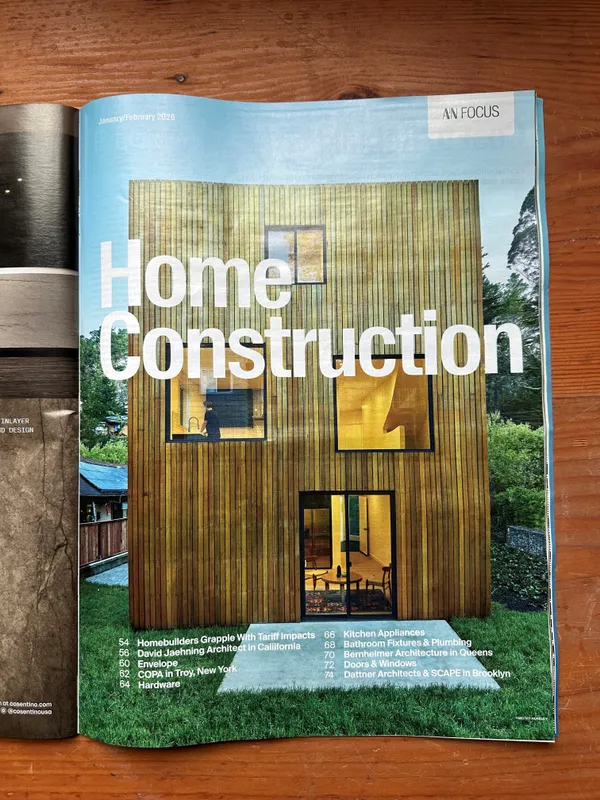Our House in Sunshine Valley was featured in The Architect's Newspaper January/February print edition. The article “Creativity Under Constraint” was written by Elizabeth Snowden.