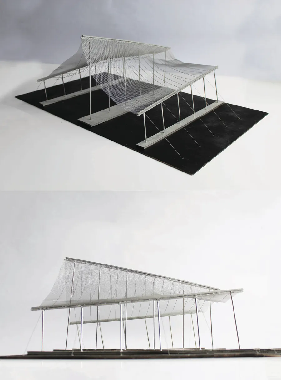 ARCH 160 - Metal Pavilion, Xin Ye Li, Youyou Wang and Jason Yu (Spring 2024)