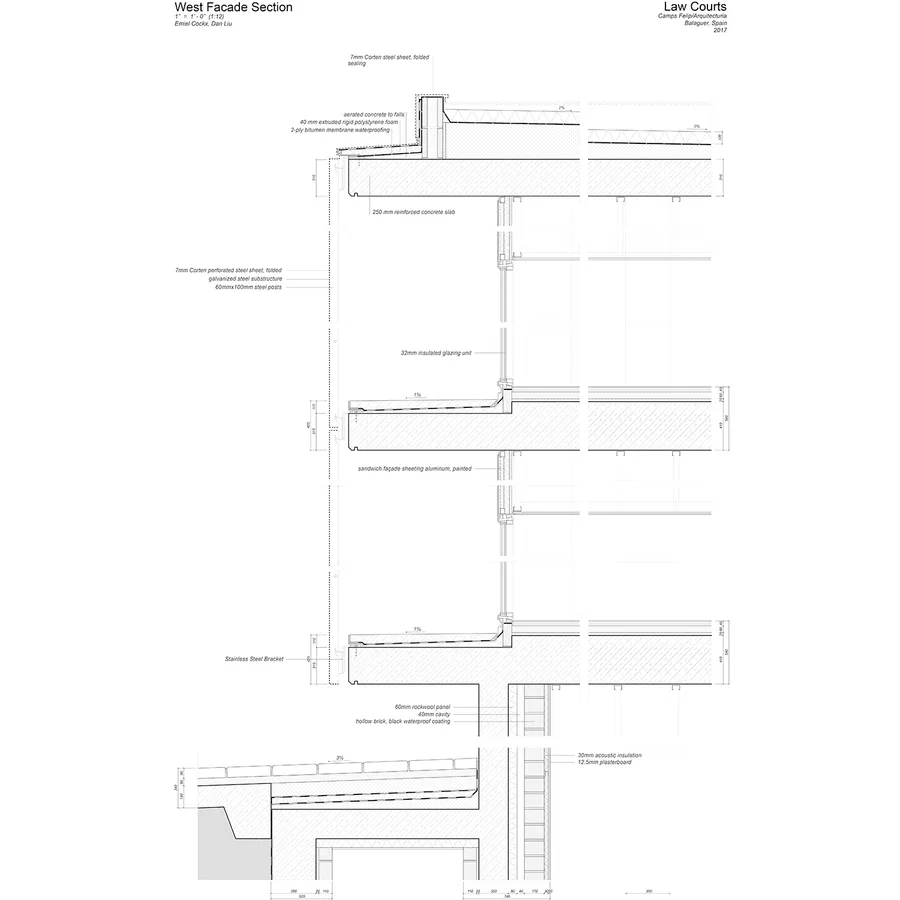 ARCH 260 - Law Courts in Balaguer by Camps Felip, Emiel Cockx and Dan Liu (Fall 2019)