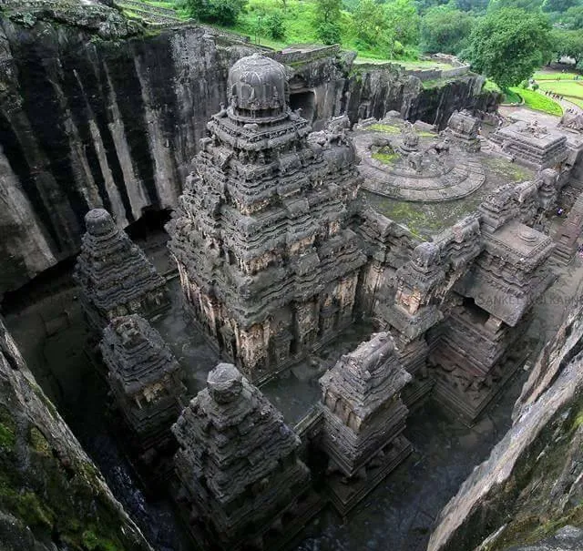 Ellora Caves at Kailasha Hindu temple